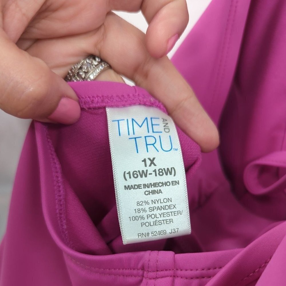 TIME And TRU One-Piece Ruffle Swimsuit - Picture 9 of 9